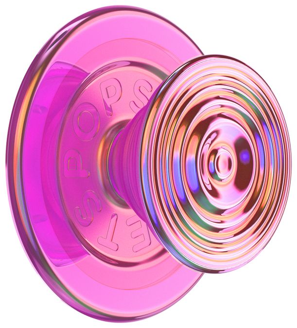 Fingerring für Apple iPhone 12+  PopGrip MagSafe Ripple Iridescent Aviation Opalescent (Pink) 
