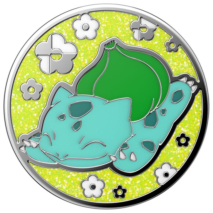 Fingerring für Universal  PopGrip Pokémon - Enamel Bulbasaur Nap (Mehrfarbig) 