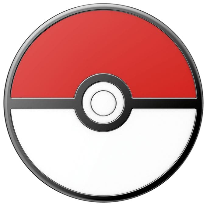 Fingerring für Universal  PopGrip Pokémon - Pokéball Enamel (Rot, Schwarz, Weiß) 