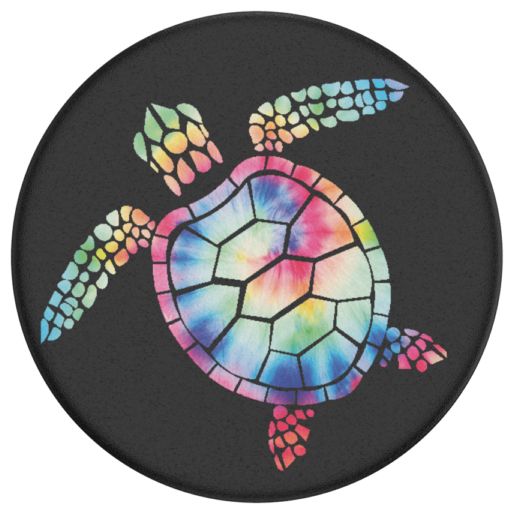 Fingerring für Universal  PopGrip Pshychedelic Turtle (Schwarz, Mehrfarbig) 