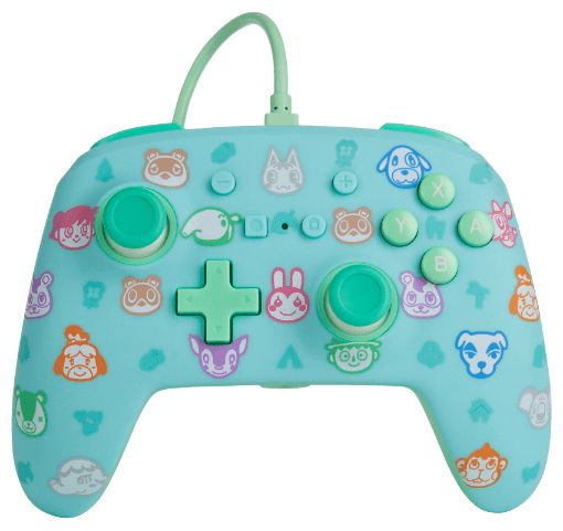 Gamepad für Nintendo Switch (Blau, Grün, Türkis) Enhanced Wired Controller Animal Crossing 
