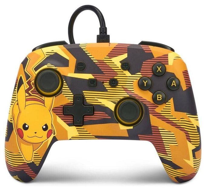 Analog Gamepad für Nintendo Switch  Enhanced Wired Controller Pokémon: Camo Storm Pikachu (Mehrfarbig) 