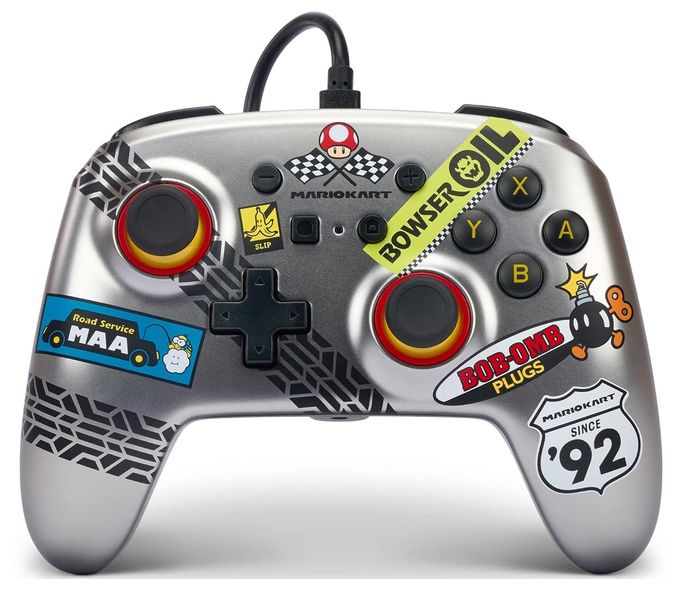 Gamepad für Nintendo Switch (Schwarz, Blau, Orange, Rot, Silber, Weiß) Enhanced Wired Controller Mario Kart 