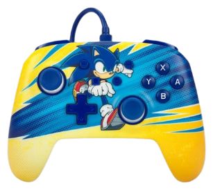 Gamepad für Nintendo Switch, Nintendo Switch OLED  Enhanced Wired Controller Sonic Boost (Mehrfarbig) 
