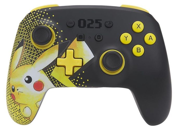 Analog / Digital Gamepad für Nintendo Switch, Nintendo Switch Lite  Enhanced Wireless Controller Pokemon 025 (Schwarz, Gelb) 