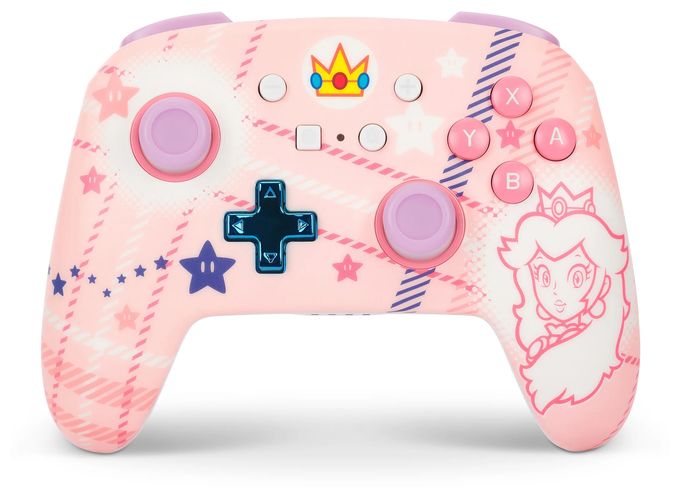 Gamepad für Nintendo Switch, Nintendo Switch Lite, Nintendo Switch OLED  Enhanced Wireless Controller Super Mario Princess Peach Plaid (Pink) 