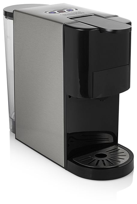 Kaffeekapsel, Kaffeepad, Gemahlener Kaffee Maschine  249450 (Schwarz, Edelstahl) 