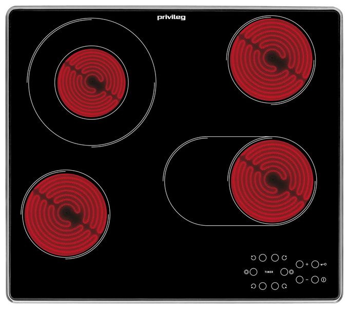 58 cm Glaskeramik Kochfeld/Herdplatte 4 Zone(n) PCTAC6042IN autarkes 