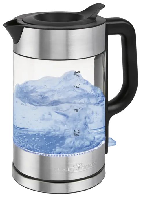 1,7 l Wasserkocher 2200 W (Silber, Schwarz, Transparent) PC-WKS1322G 