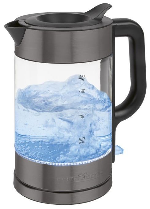 1,7 l Wasserkocher 2200 W (Schwarz, Transparent) PC-WKS1322G 
