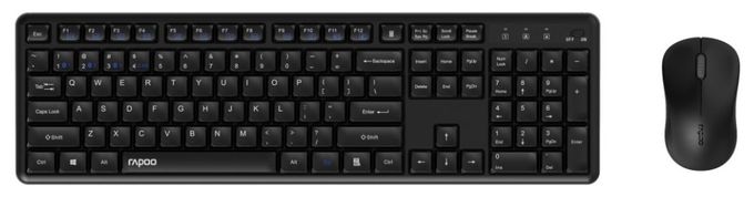 Büro Tastatur RF Wireless + Bluetooth 2.4 GHz  8150M (Schwarz) 