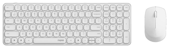 Büro Tastatur RF Wireless + Bluetooth 2.4 GHz  9310M (Weiß) 
