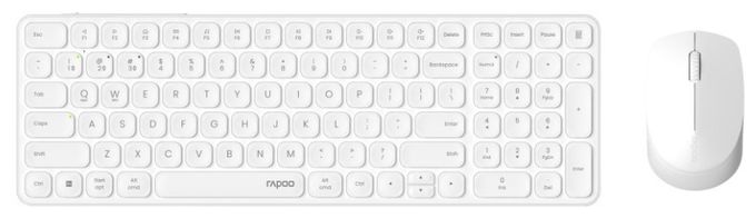 Büro Tastatur RF Wireless + Bluetooth 2.4 GHz  9710M (Weiß) 