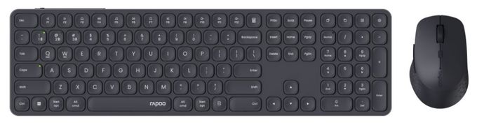Büro Tastatur RF Wireless + Bluetooth 2.4 GHz  9810M (Dunkles Grau) 