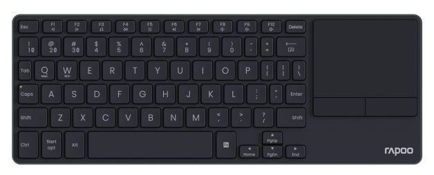 Büro Tastatur RF Wireless + Bluetooth 2.4 GHz  E2810M (Dunkles Grau) 