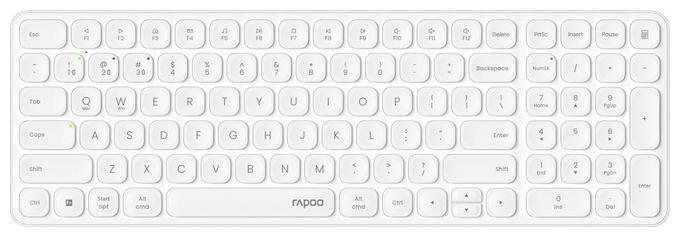 Büro Tastatur RF Wireless + Bluetooth 2.4 GHz  E9310M (Weiß) 