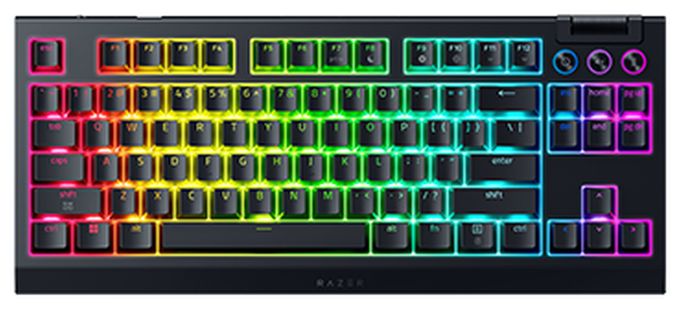 Gaming Tastatur USB + RF Wireless + Bluetooth  BlackWidow V4 Tenkeyless Hyperspeed (Schwarz) 