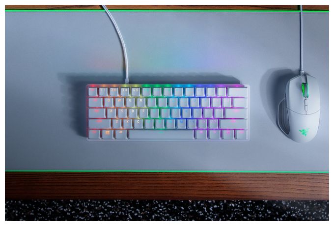 RGB-LED Gaming Tastatur USB  Huntsman Mini (Weiß) 