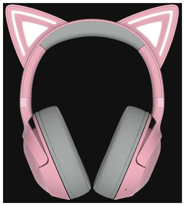 Over Ear Bluetooth Kopfhörer kabellos 40 h Laufzeit  Kraken Kitty V2 (Pink) 