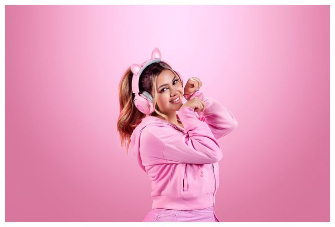 Over Ear Kopfhörer Kabelgebunden USB Typ-A  Kraken Kitty V2 Pro (Pink) 