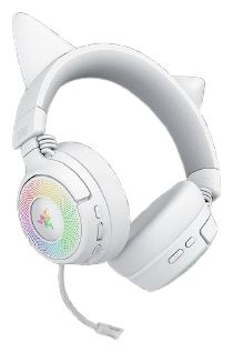 Over Ear Bluetooth Kopfhörer kabelgebunden&kabellos 70 h Laufzeit USB Typ-A  Kraken Kitty V3 Pro (Weiß) 