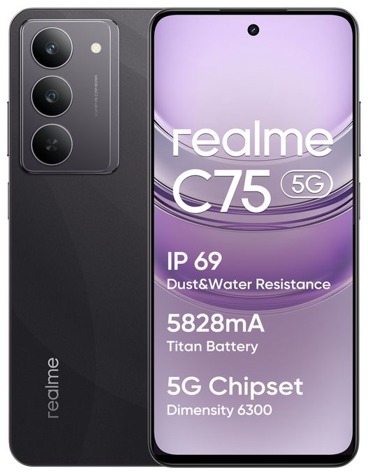256 GB 5G Smartphone 50 MP Dreifach Kamera (Storm Black) C75 