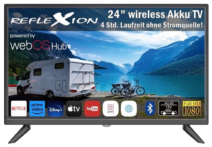 LCD/TFT 61 cm (24 Zoll) Fernseher Full HD VESA 100 x 100 mm LEDA24OSBT 