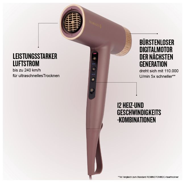 Haartrockner 1600 W  EC8930 AirVive (Pink) 