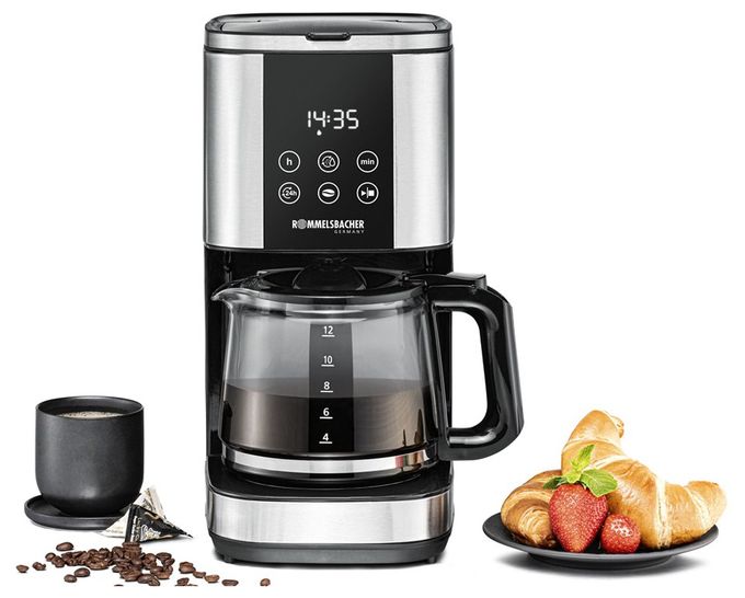 12 Tassen Filterkaffeemaschine 1,5 l  FKM1000 (Schwarz, Edelstahl) 