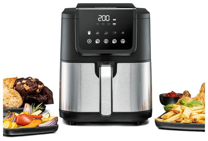 Heißluftfritteuse 5 l 1500 W  FRH1500 (Schwarz, Edelstahl) 