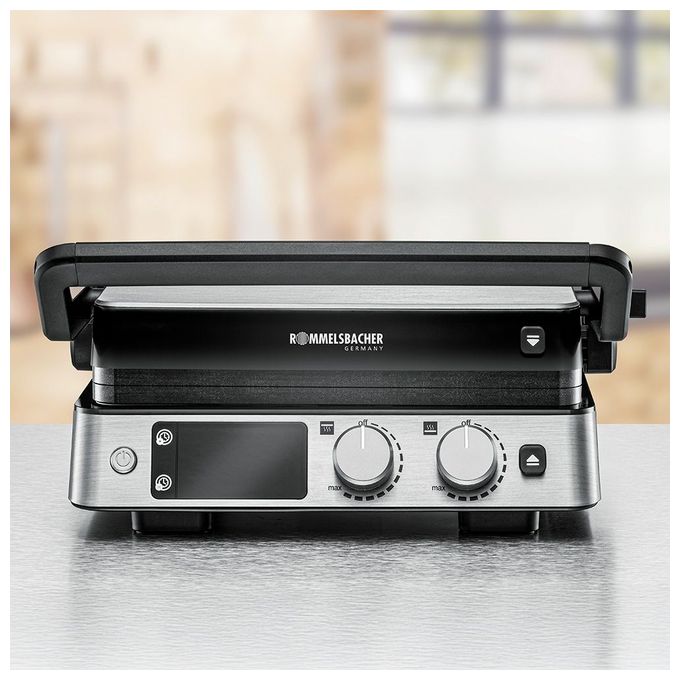 2 Zone(n) 2200 W  KG2025 Kontaktgrill (Schwarz, Edelstahl) 
