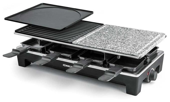 Raclettegrill für 8 Personen 1350 W  RCS1350 (Schwarz/Edelstahl) 