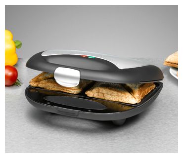 Sandwichmaker 700 W für 2 Sandwiches  ST710 (Schwarz, Silber) 