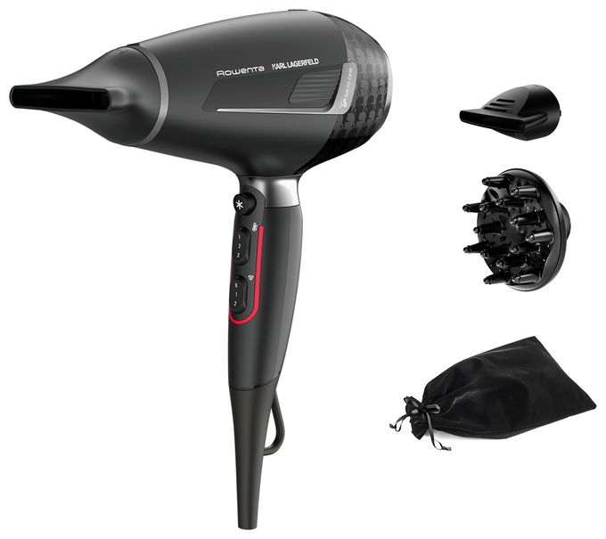 Haartrockner 2200 W  CV888L x Karl Lagerfeld K/Pro Stylist (Schwarz, Chrom) 
