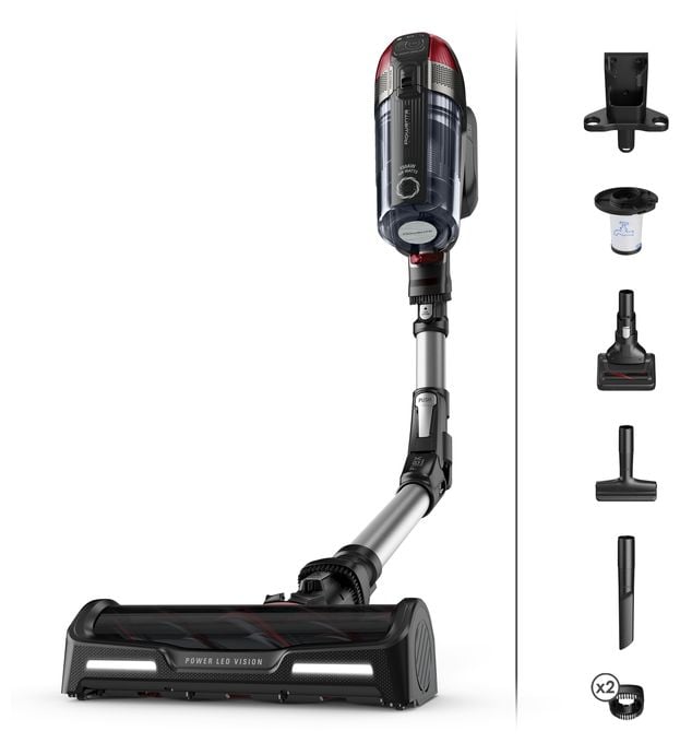 Handstaubsauger Beutellos bis 45 min Laufzeit 25,2 V  RH98A7 X-Force Flex 12.60 Animal (Rot, Grau) 