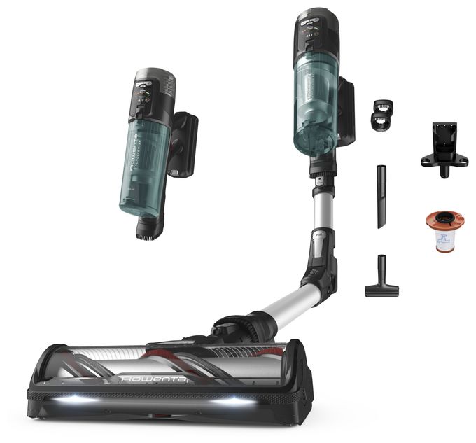 Handstaubsauger Beutellos bis 60 min Laufzeit  RH9A32 X-Force Flex 13.60 Allergy (Aluminium, Grün) 