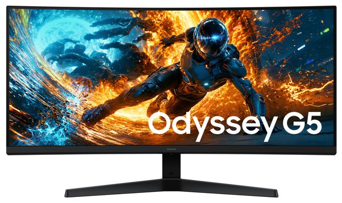 Quad HD Monitor 86,4 cm (34 Zoll) 21:9 1 ms 250 cd/m²  Odyssey G5 S34HG550EU (Schwarz) 