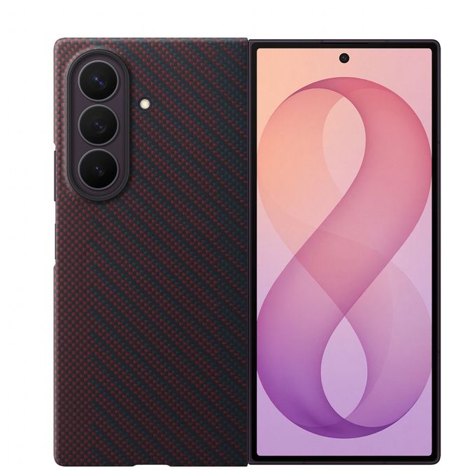 Cover für Samsung Z Fold8  Carbon Magnet Case (Rot) 
