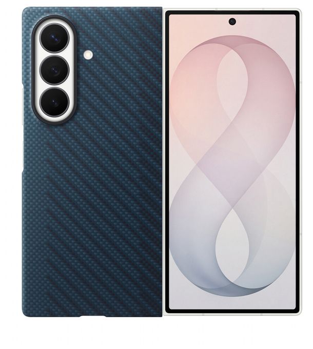 Cover für Samsung Z Fold8  Carbon Magnet Case (Blau) 