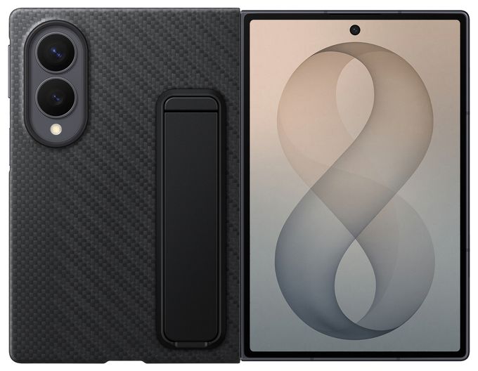 Cover für Samsung Z Fold8  Carbon Standing Case (Schwarz) 