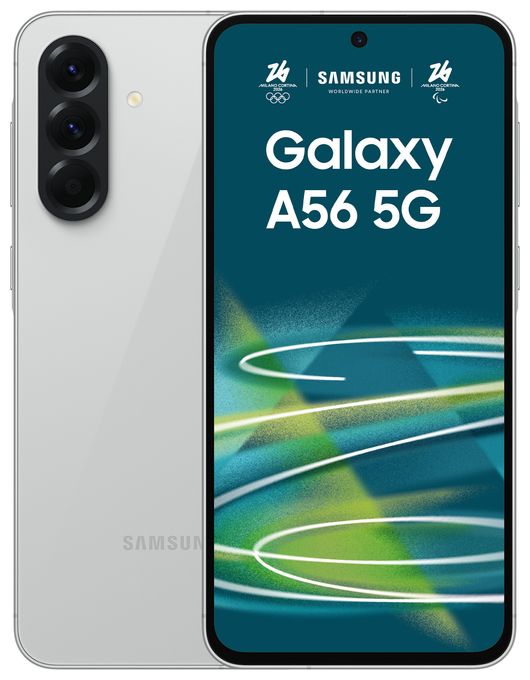 256 GB 5G Smartphone 17 cm (6.7 Zoll) Android 50 MP Dreifach Kamera Dual Sim WiFi 6 (Awesome Lightgray) Galaxy A56 