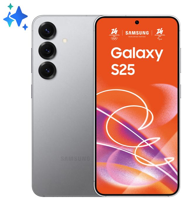 128 GB 5G Smartphone 15,8 cm (6.2 Zoll) Android 50 MP Dreifach Kamera Dual Sim WiFi 7 (Silver Shadow) Galaxy S25 