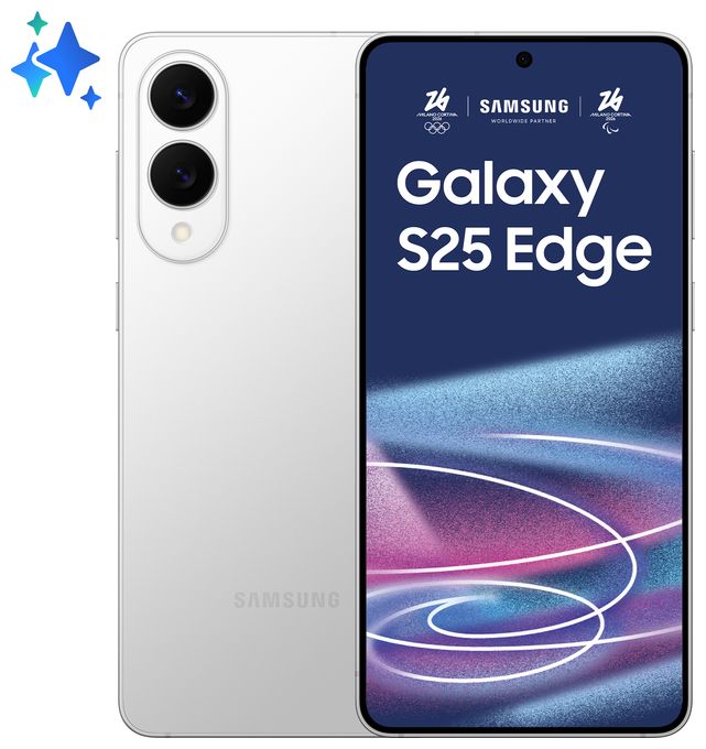 256 GB 5G Smartphone 17 cm (6.7 Zoll) Android 200 MP Dual Kamera Dual Sim WiFi 7 (Titanium Silver) Galaxy S25 Edge 
