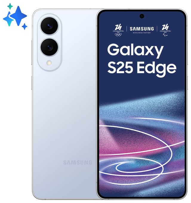 256 GB 5G Smartphone 17 cm (6.7 Zoll) Android 200 MP Dual Kamera Dual Sim WiFi 7 (Titanium Icyblue) Galaxy S25 Edge 