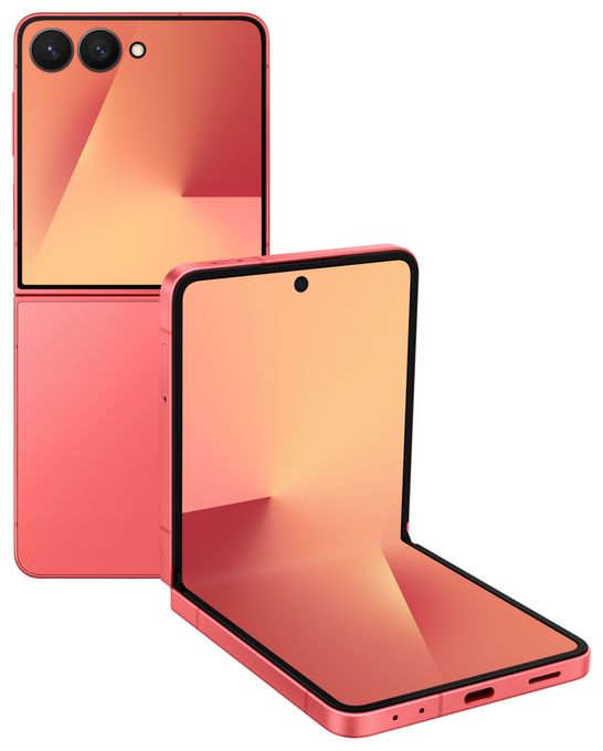 256 GB 5G Smartphone 17,5 cm (6.9 Zoll) 2,74 GHz Android 50 MP Dual Kamera Dual Sim WiFi 7 (Coralred) Galaxy Z Flip7 