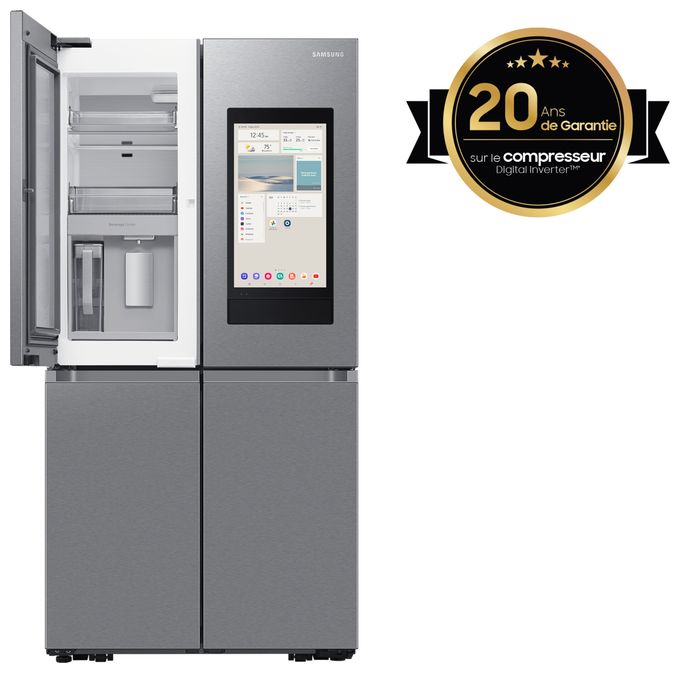Side-by-Side Kühl-/ Gefrierkombination French Door 386 l / 250 l 365 kWh NoFrost 1830 mm x 912 mm  RF65DG9H0ESR (Edelstahl) 