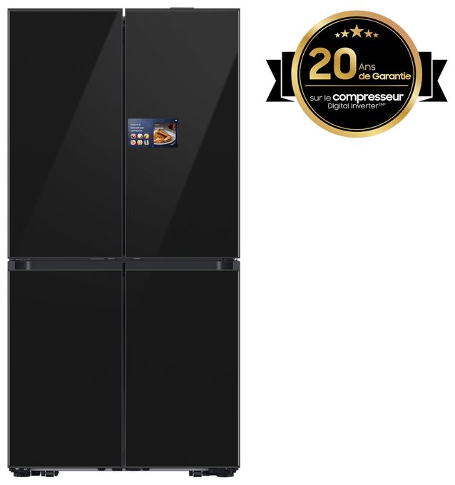 Side-by-Side Kühl-/ Gefrierkombination French Door 399 l / 224 l 363 kWh NoFrost 1853 mm x 912 mm  RM90F67CEC (Schwarz) 