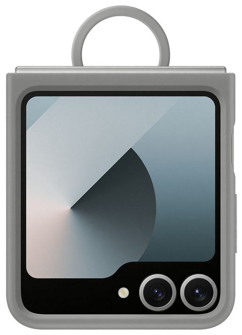 Cover für Samsung Galaxy Z Flip6  Silicone Case Ring (Grau) 