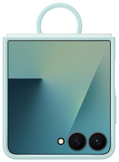 Cover für Samsung Galaxy Z Flip7  Silicone Ring Case (Mintfarbe) 