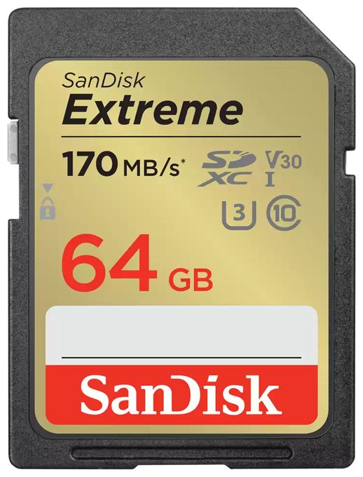 SDXC Speicherkarte 64 GB Class 3 (U3) Klasse 10 Extreme 